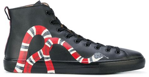 gucci mens snake sneakers|gucci snake high top sneakers.